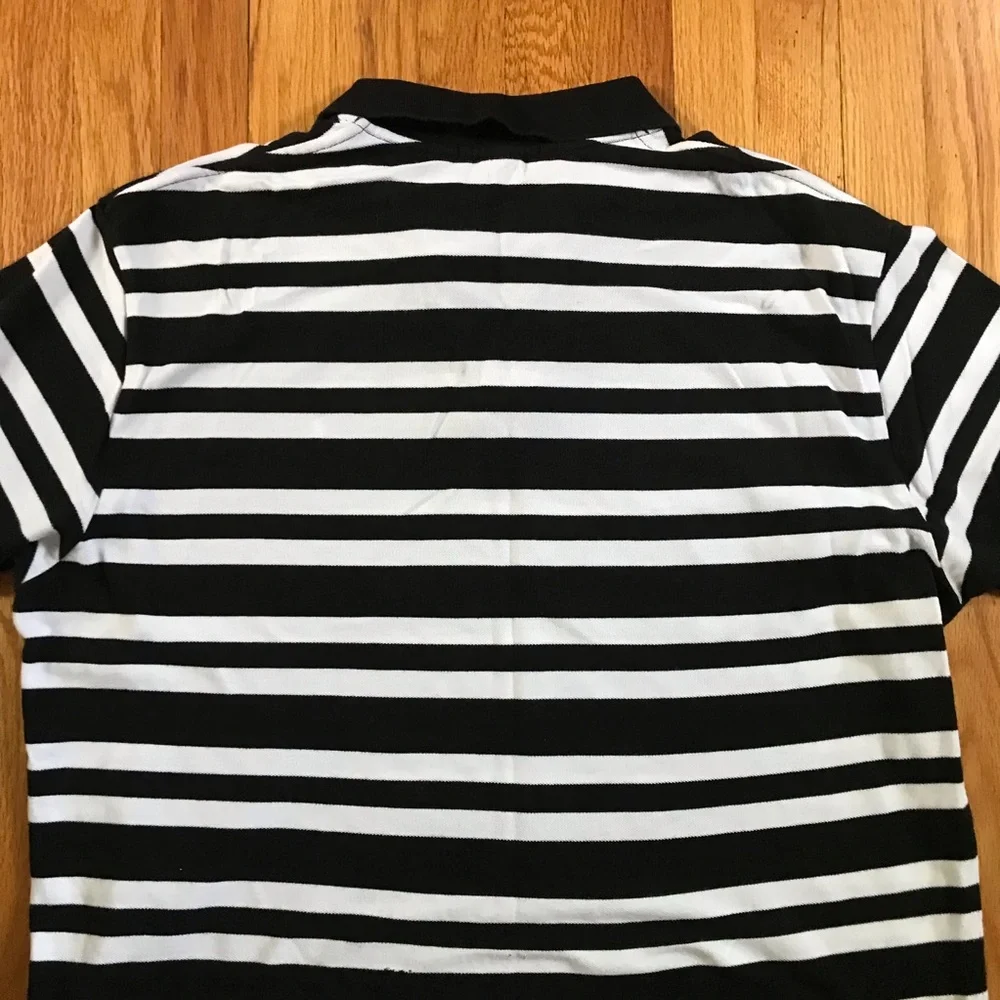 Polo by Ralph Lauren Black & White Stripe Polo XL